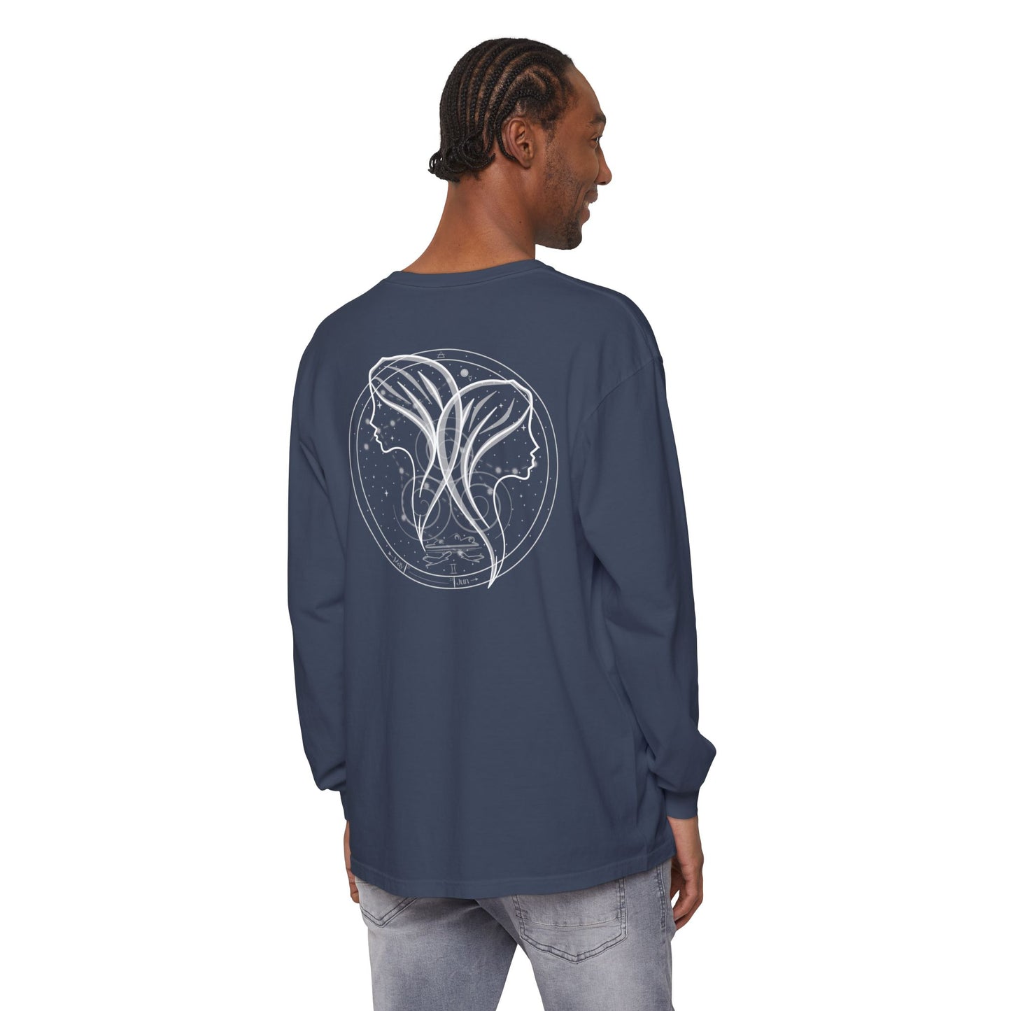 Gemini Emblem Mystical Twin Souls Unisex Long Sleeve Tee
