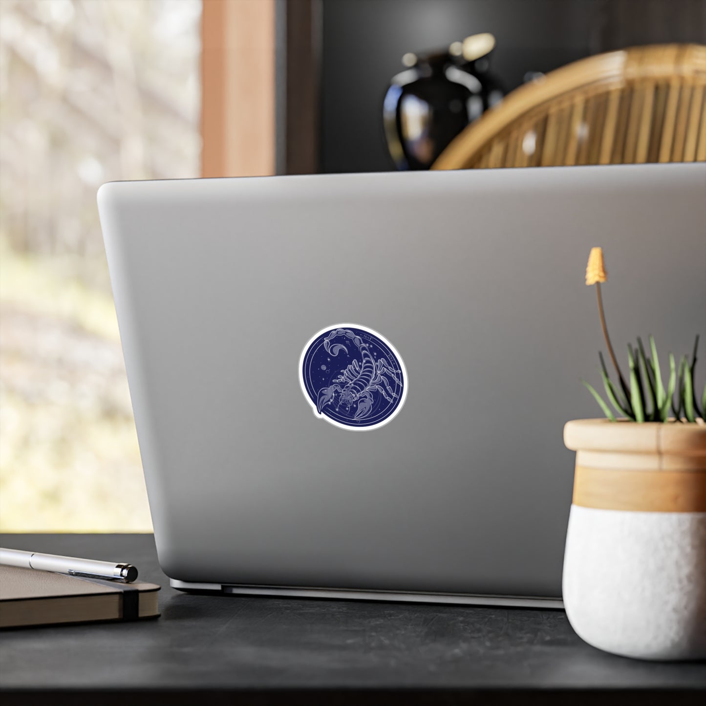 Scorpio Emblem Vinyl Sticker — Water Sign Zodiac Kiss-Cut Decal