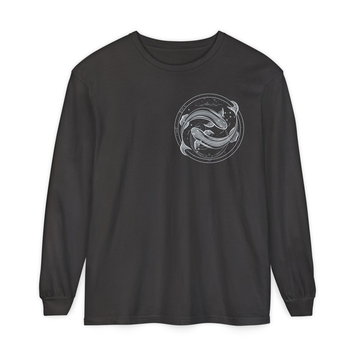 Pisces Emblem Mystic Fish Unisex Long Sleeve Tee