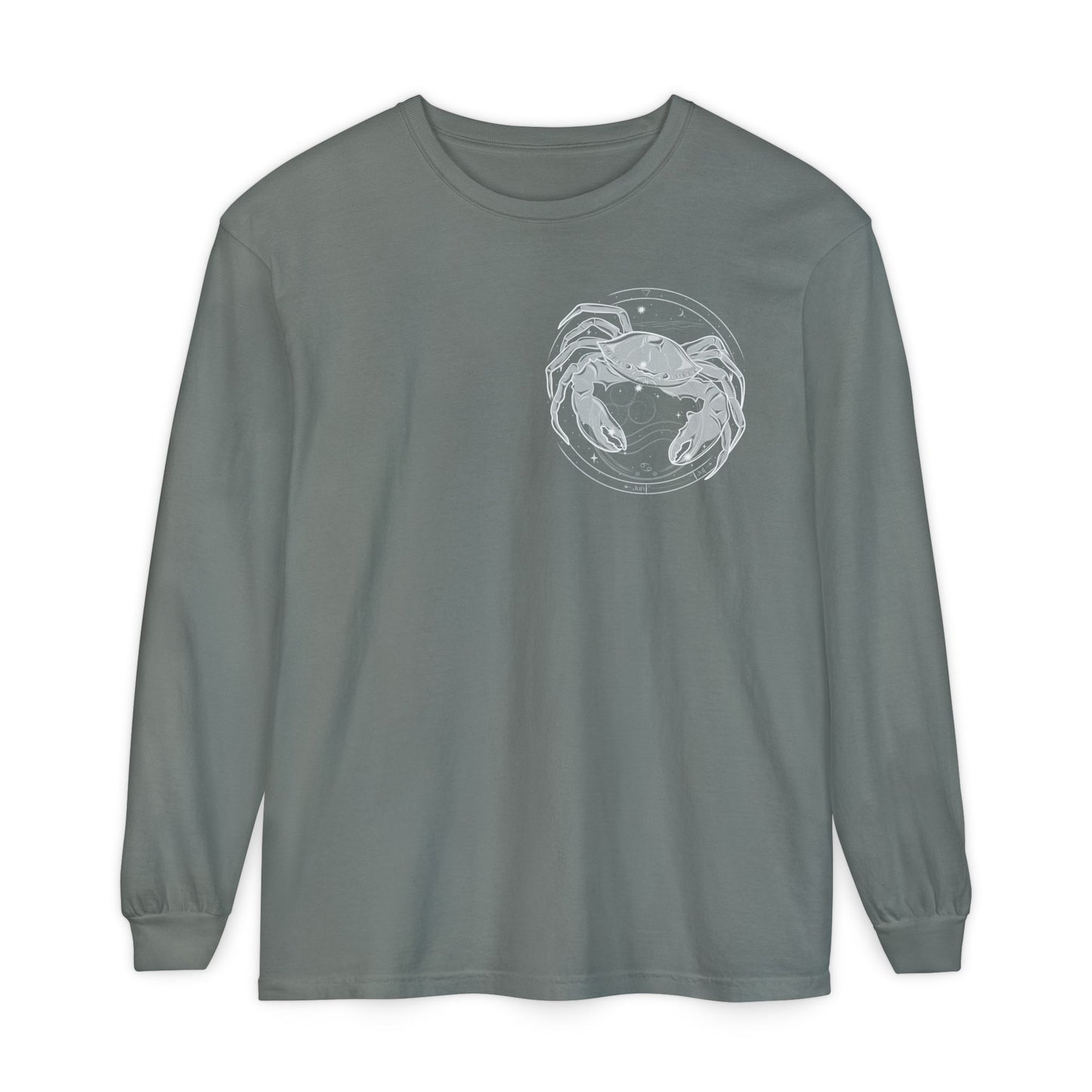 Cancer Crab Emblem Zodiac Long Sleeve T-Shirt