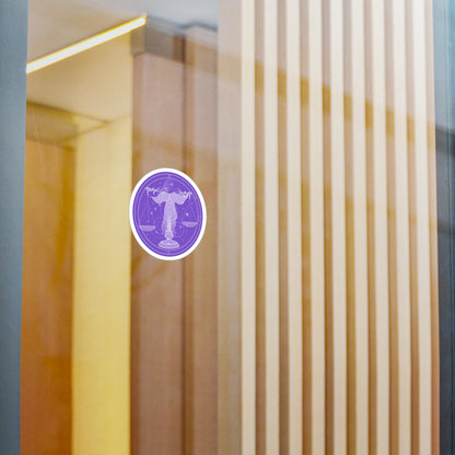 Libra Scales Emblem Zodiac Sticker — Air Sign Kiss-Cut Vinyl Decal