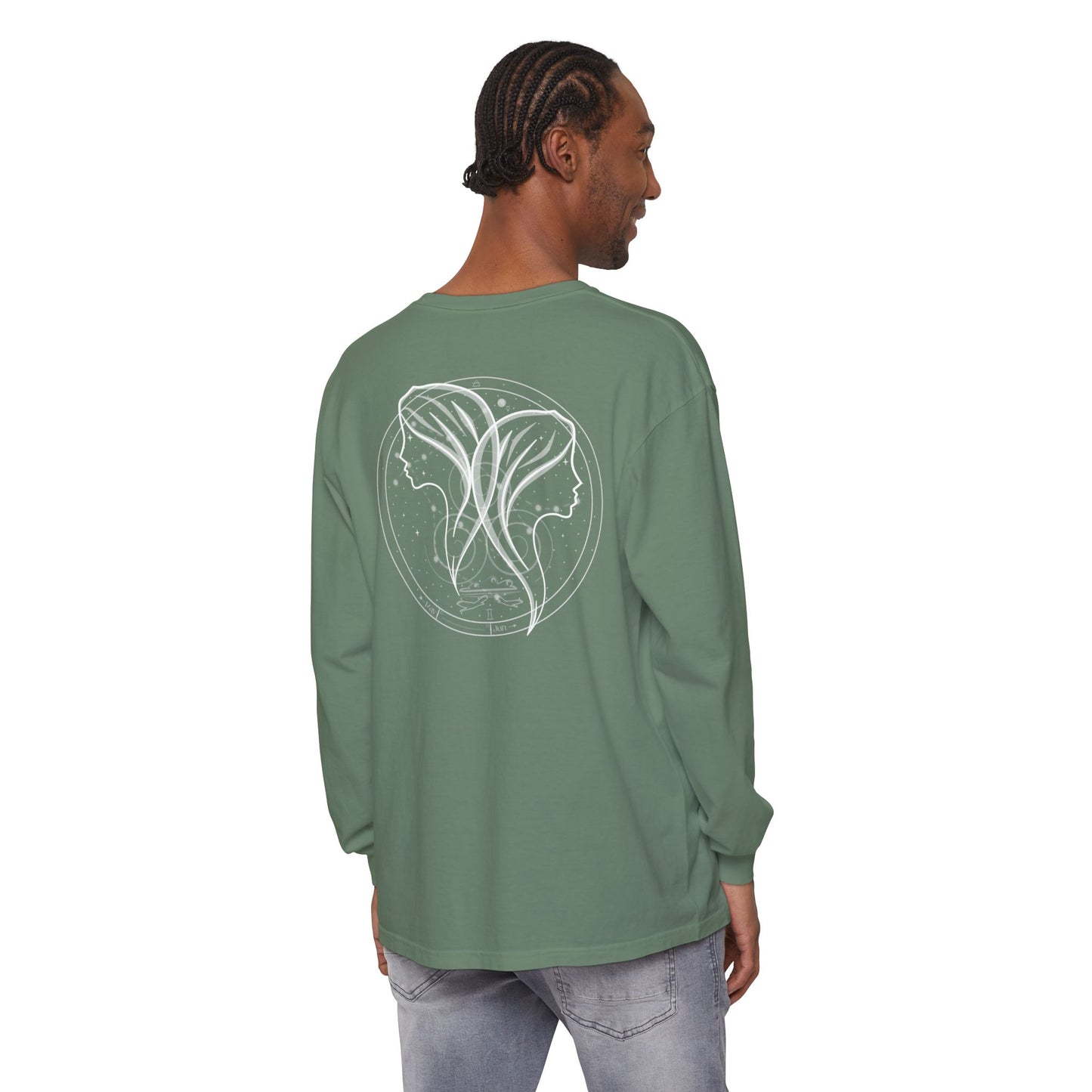 Gemini Emblem Mystical Twin Souls Unisex Long Sleeve Tee