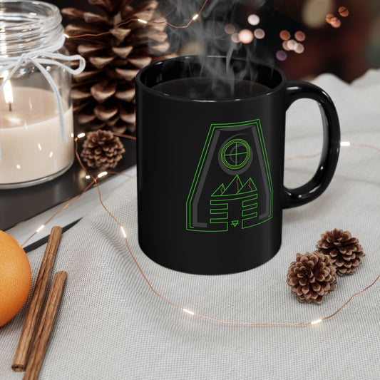 Glossy Black Mug - Earth