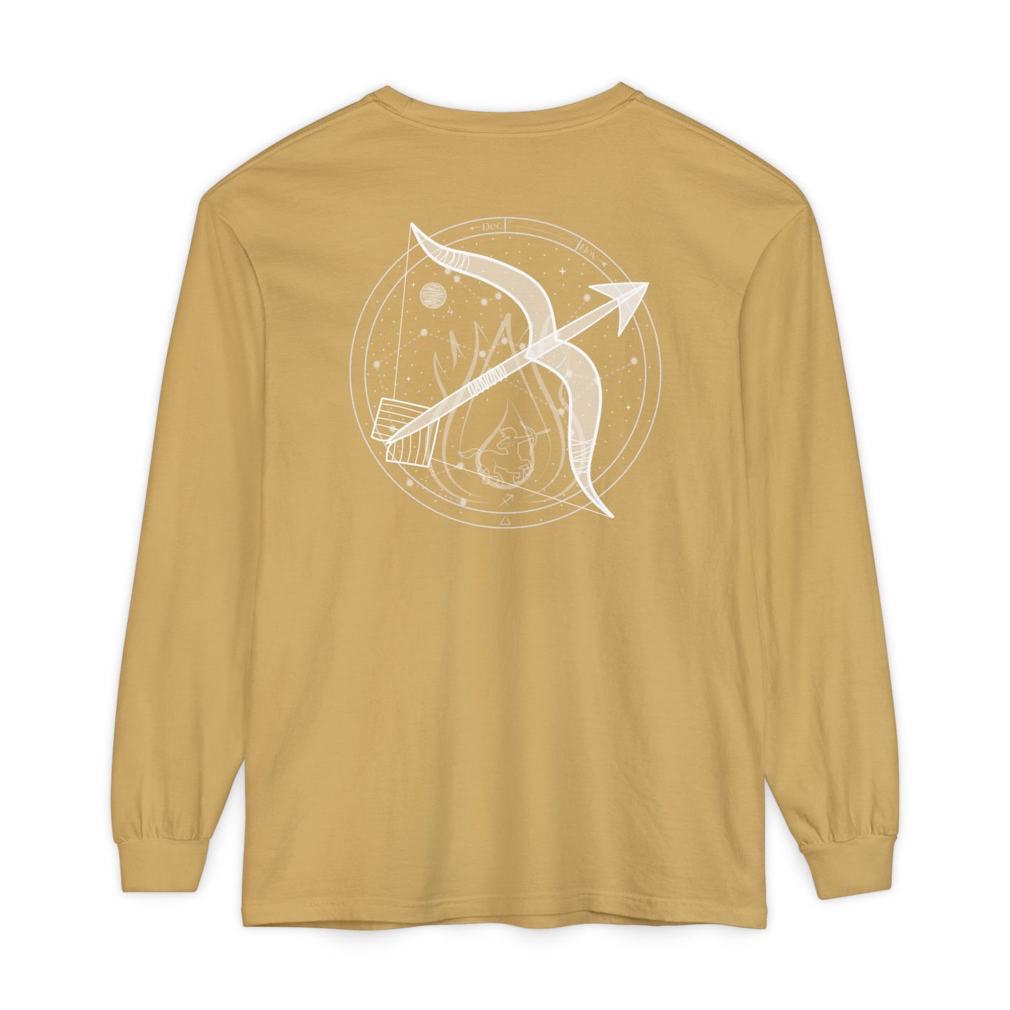 Sagittarius Emblem Mystic Bow Unisex Long Sleeve Tee