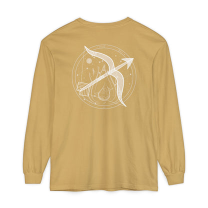 Sagittarius Emblem Mystic Bow Unisex Long Sleeve Tee