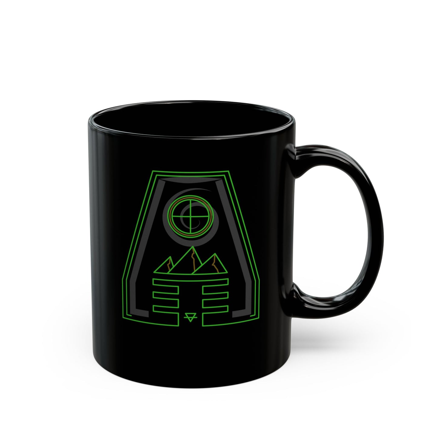 Glossy Black Mug - Earth