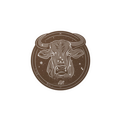 Taurus Zodiac Vinyl Decal — Earth Sign Kiss-Cut Sticker