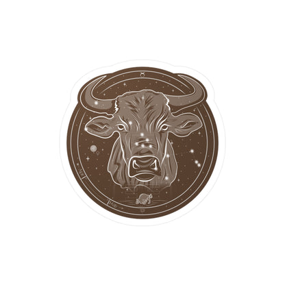Taurus Zodiac Vinyl Decal — Earth Sign Kiss-Cut Sticker