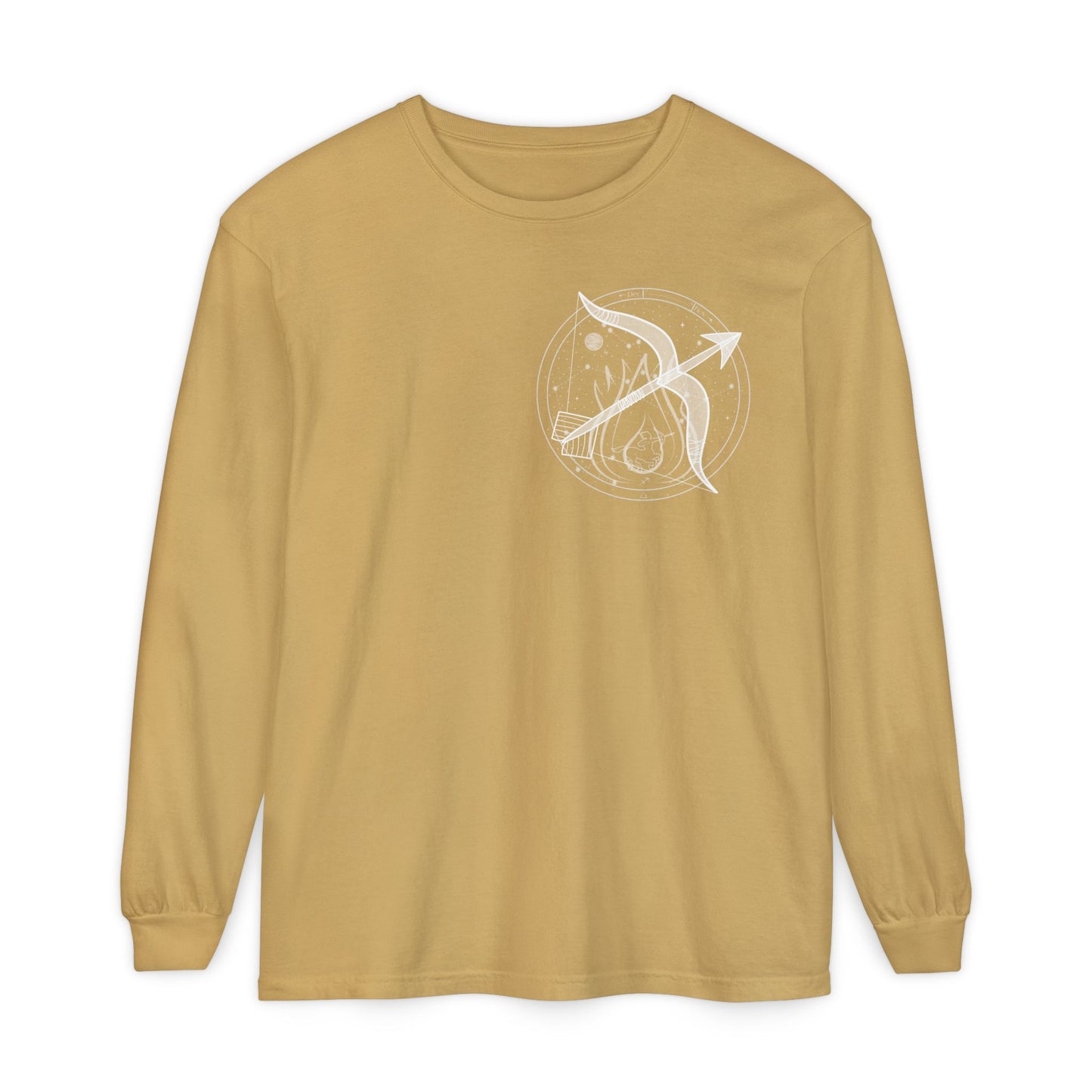 Sagittarius Emblem Mystic Bow Unisex Long Sleeve Tee