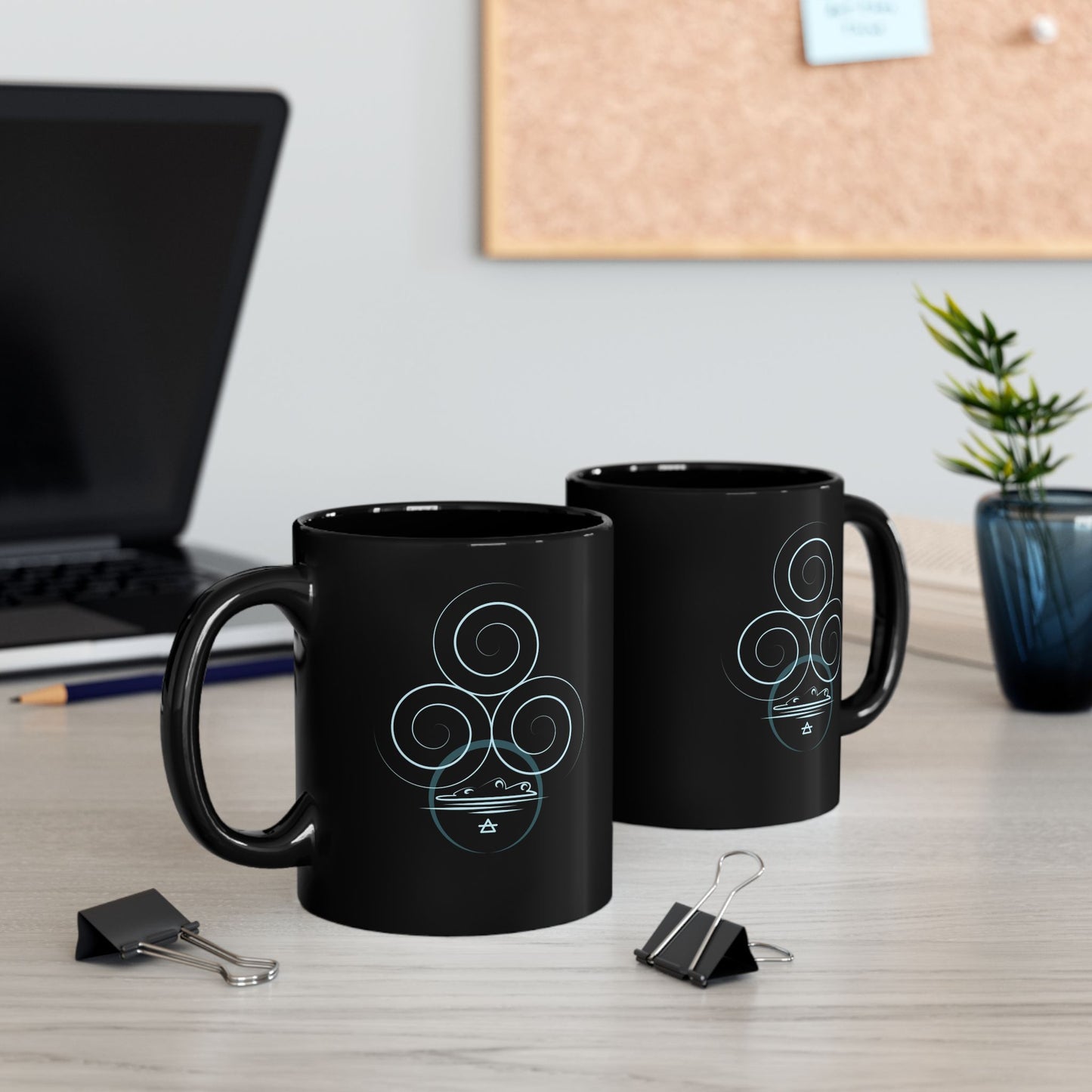 Glossy Black Mug - Air