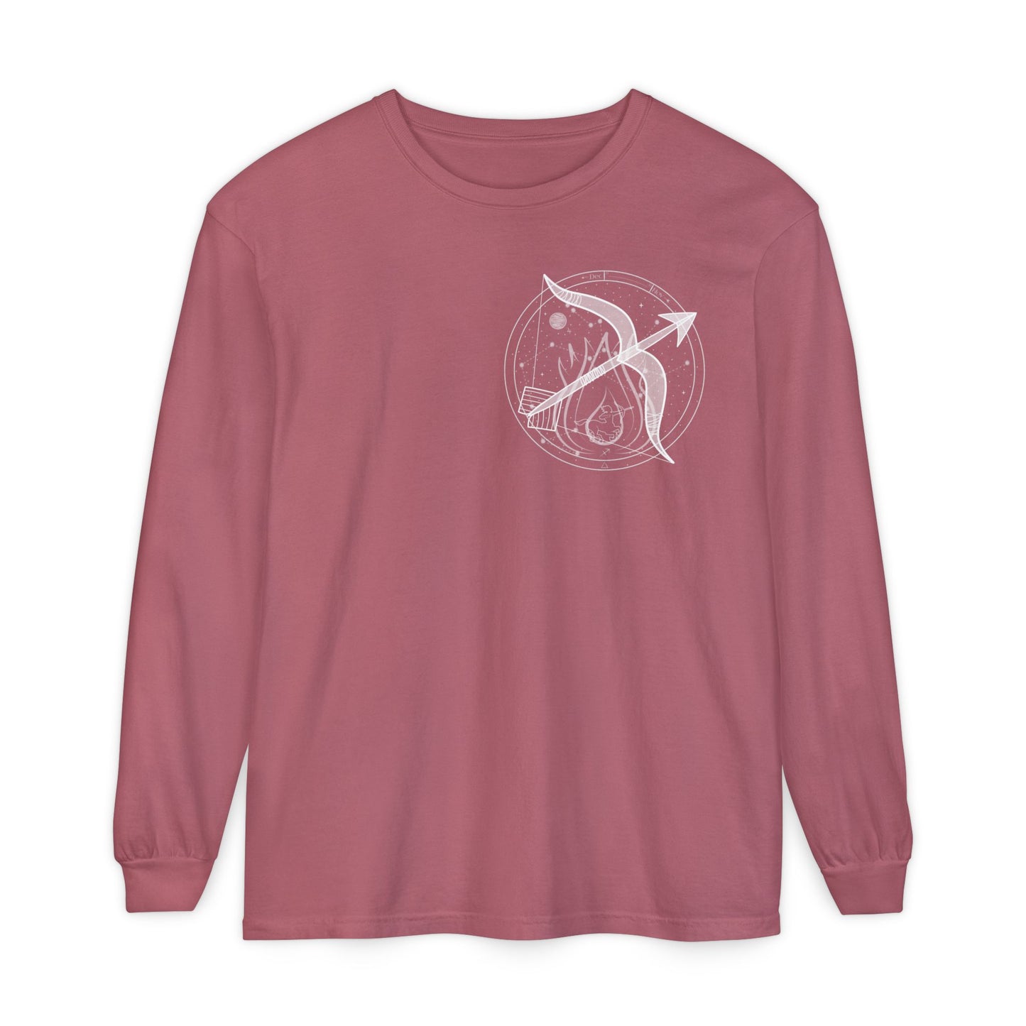 Sagittarius Emblem Mystic Bow Unisex Long Sleeve Tee
