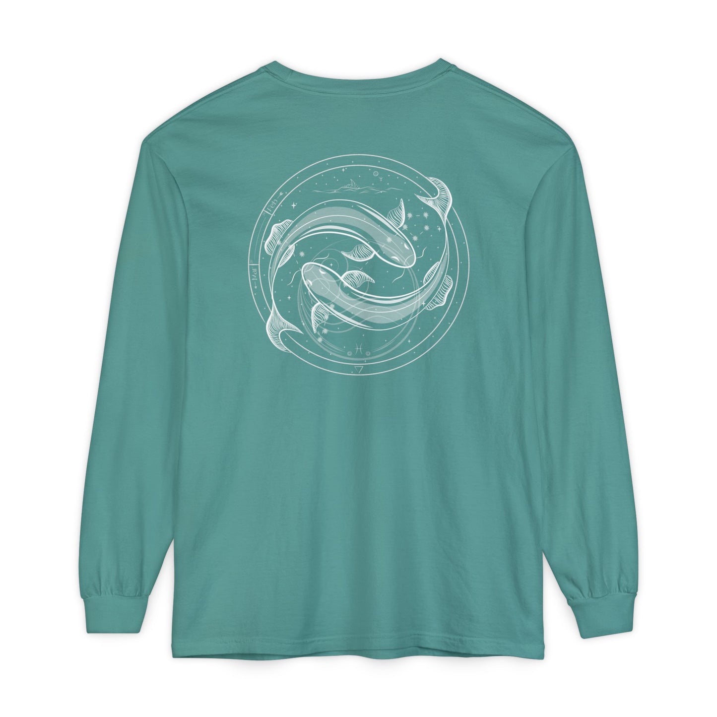 Pisces Emblem Mystic Fish Unisex Long Sleeve Tee
