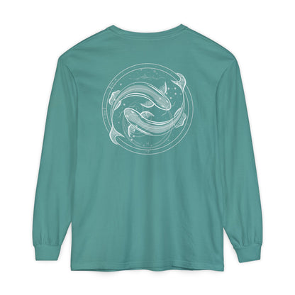 Pisces Emblem Mystic Fish Unisex Long Sleeve Tee