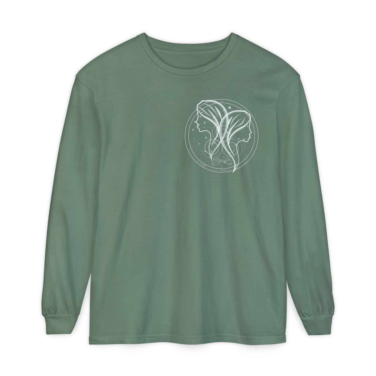 Gemini Emblem Mystical Twin Souls Unisex Long Sleeve Tee