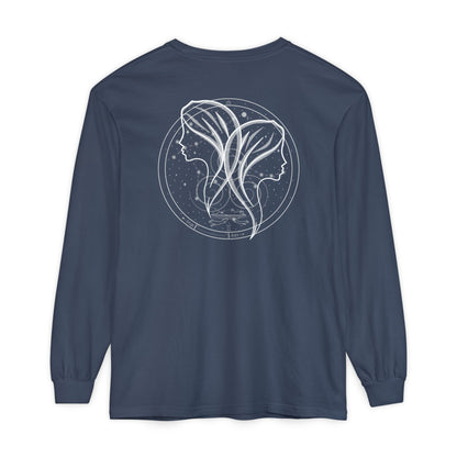 Gemini Emblem Mystical Twin Souls Unisex Long Sleeve Tee