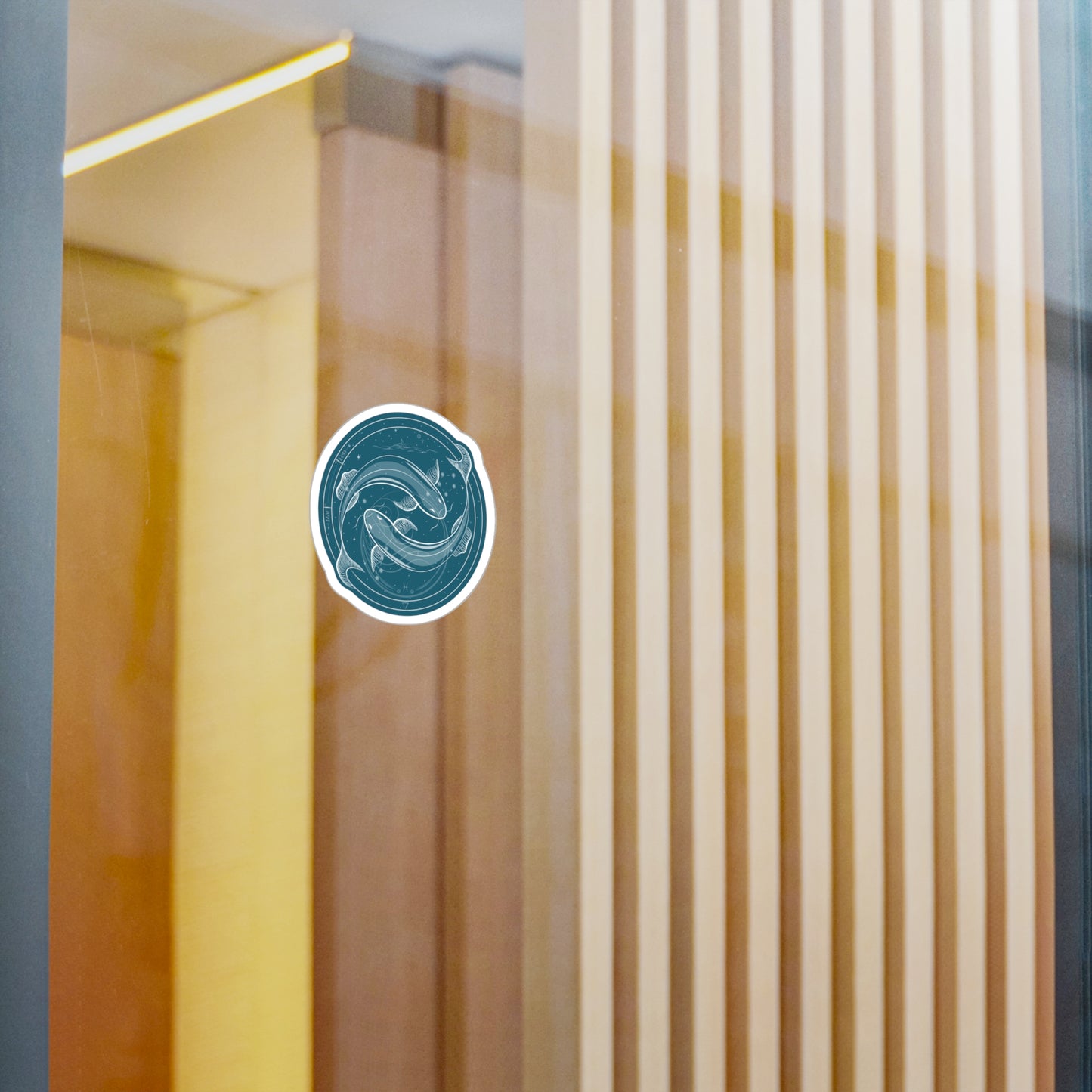 Pisces Fish Emblem Vinyl Sticker — Zodiac Water Sign Kiss-Cut Decal