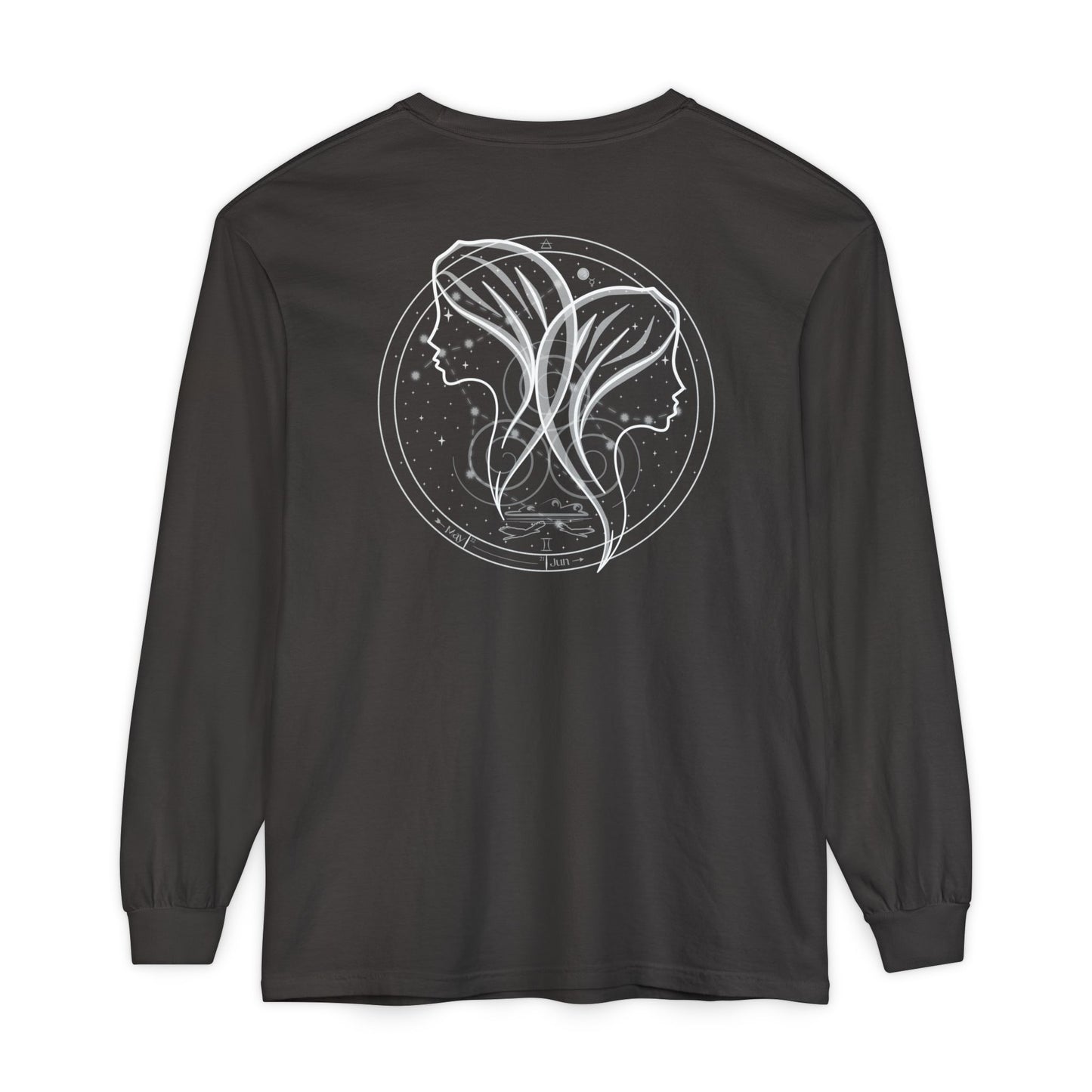 Gemini Emblem Mystical Twin Souls Unisex Long Sleeve Tee