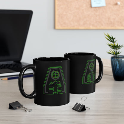 Glossy Black Mug - Earth