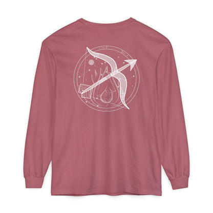 Sagittarius Emblem Mystic Bow Unisex Long Sleeve Tee