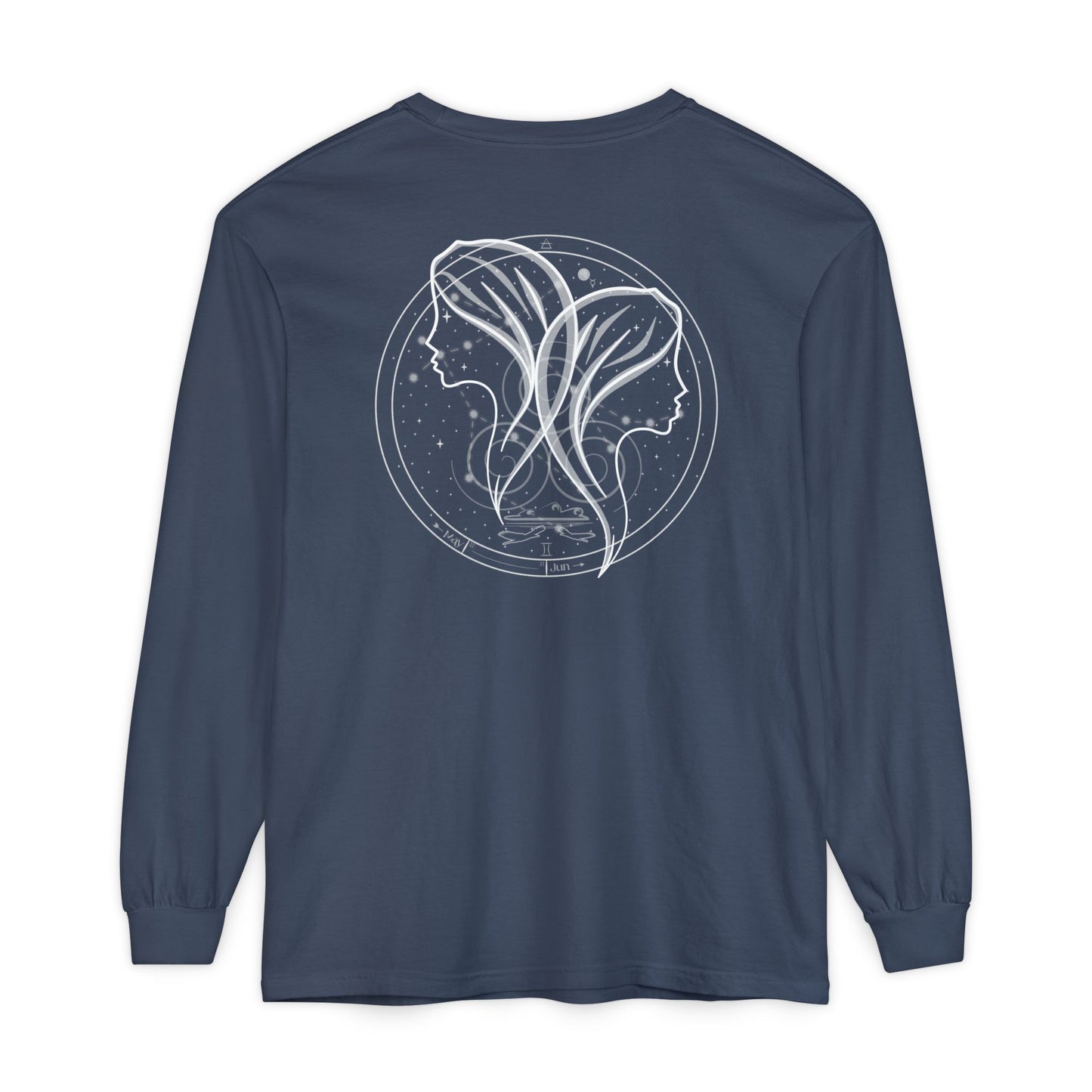Gemini Emblem Mystic Twins Long Sleeve Tee