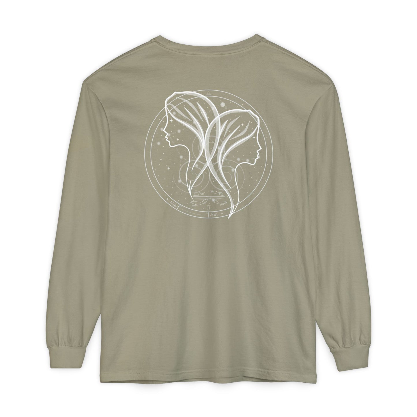 Gemini Emblem Mystical Twin Souls Unisex Long Sleeve Tee