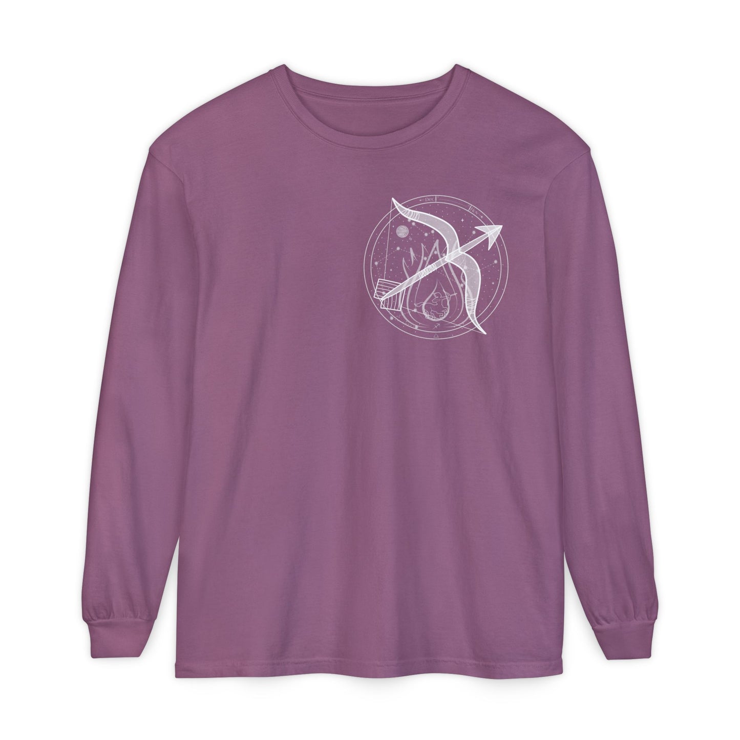 Sagittarius Emblem Mystic Bow Unisex Long Sleeve Tee