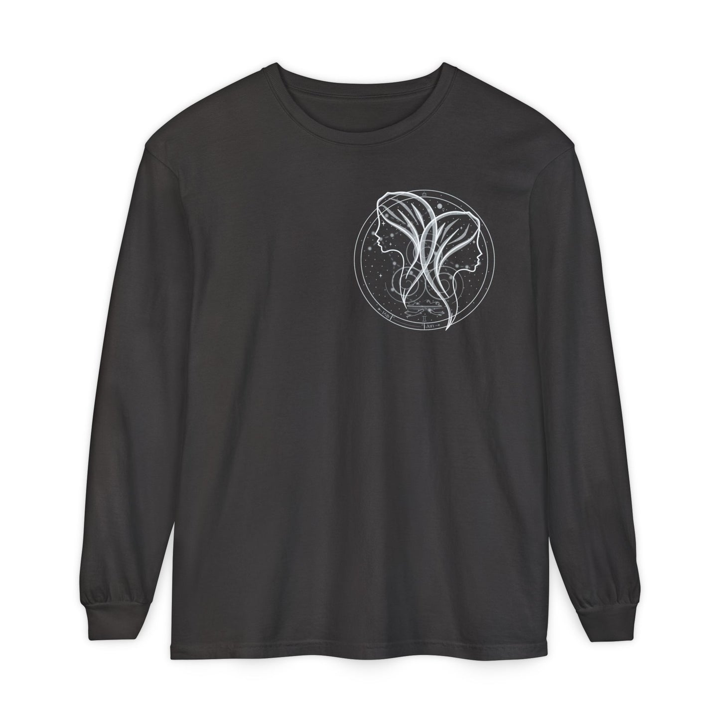 Gemini Emblem Mystical Twin Souls Unisex Long Sleeve Tee