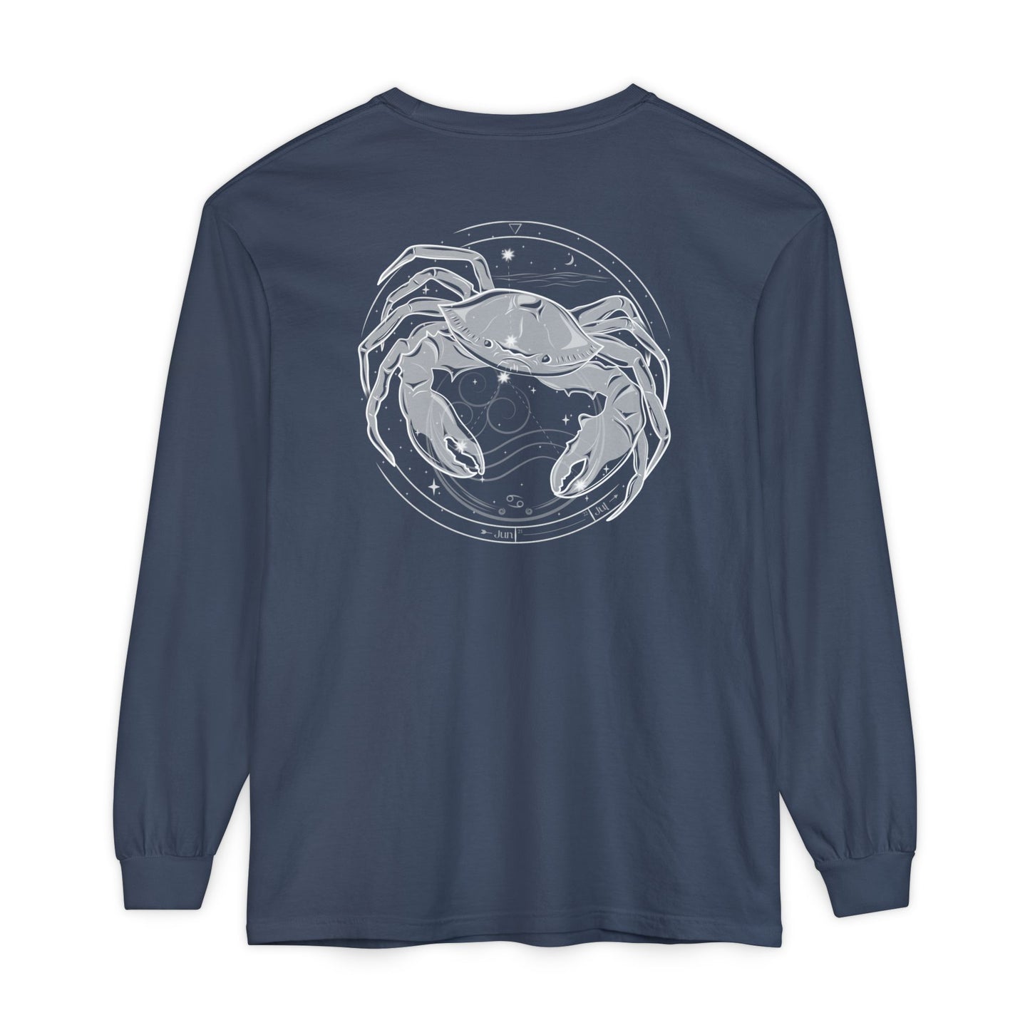 Cancer Crab Emblem Zodiac Long Sleeve T-Shirt
