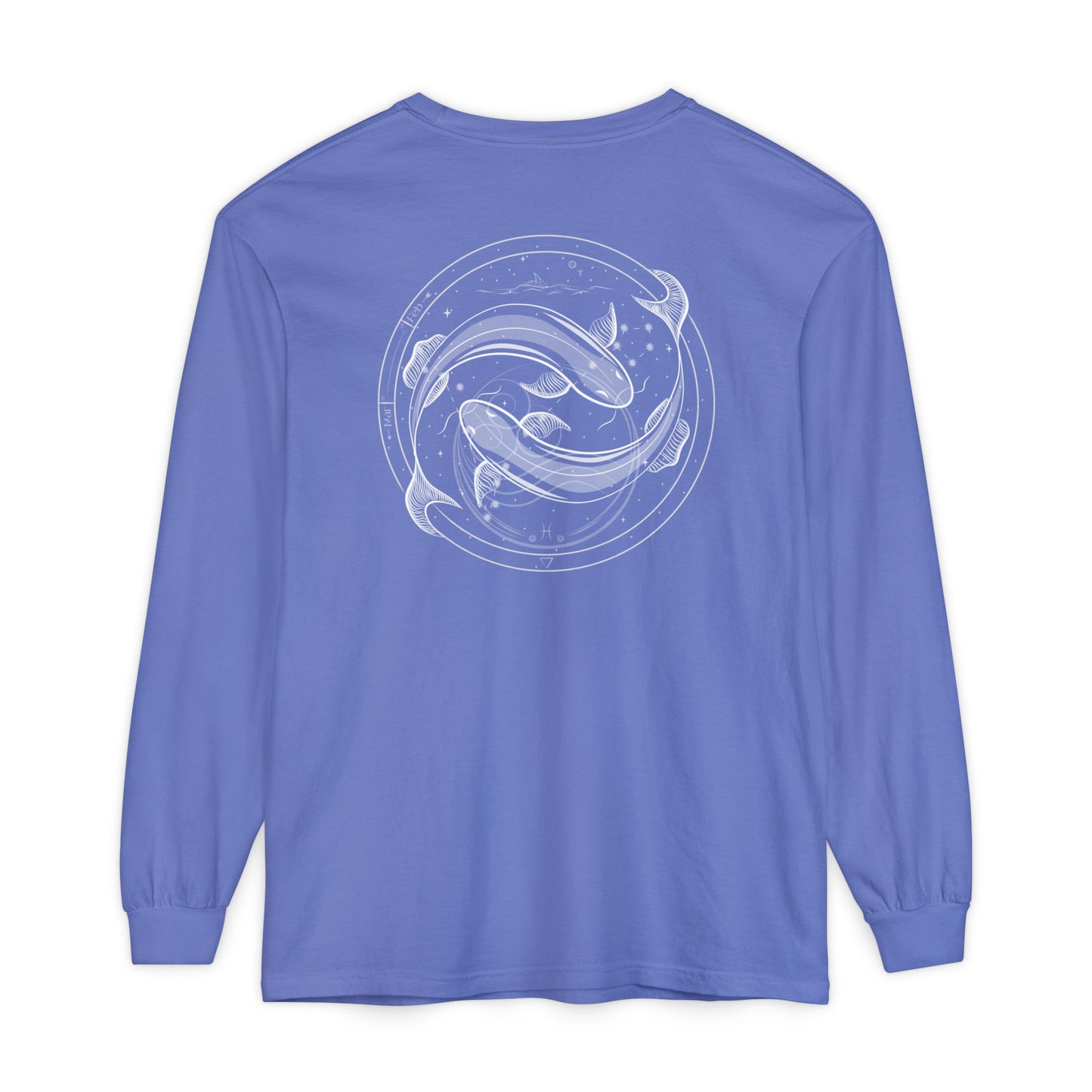 Pisces Emblem Mystic Fish Unisex Long Sleeve Tee