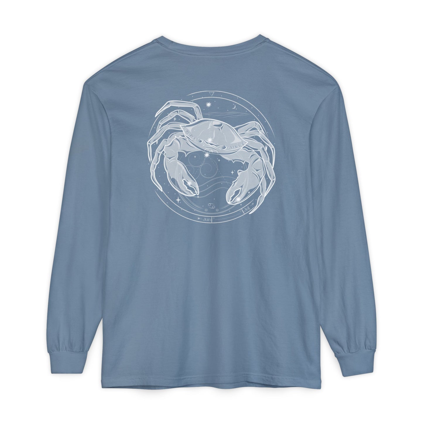 Cancer Crab Emblem Zodiac Long Sleeve T-Shirt