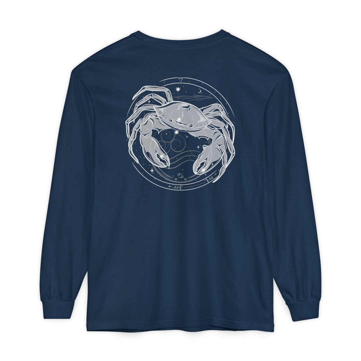 Cancer Crab Emblem Zodiac Long Sleeve T-Shirt