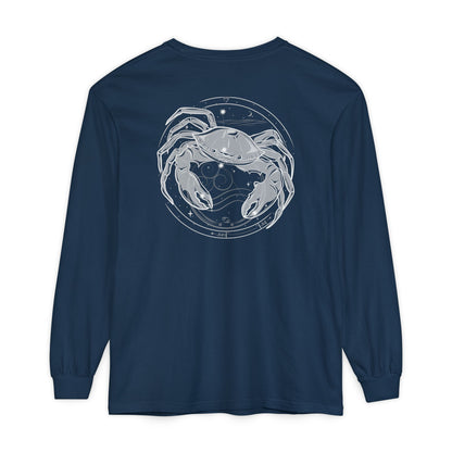 Cancer Crab Emblem Zodiac Long Sleeve T-Shirt