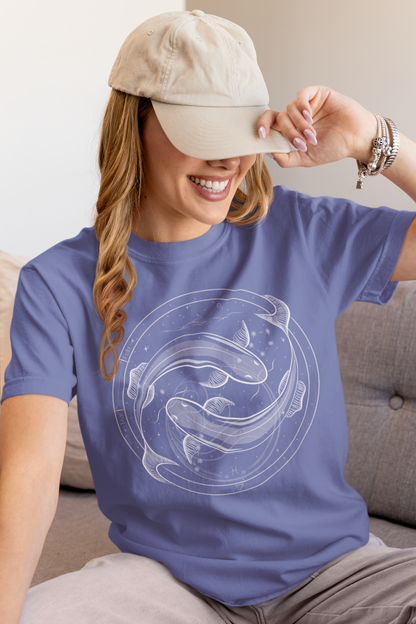 Pisces Symbol Unisex Astrology T-Shirt