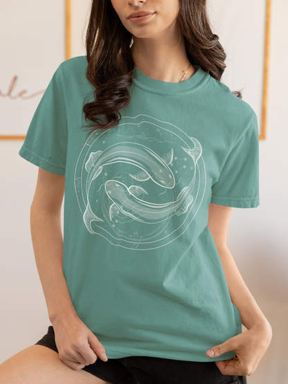 Pisces Symbol Unisex Astrology T-Shirt
