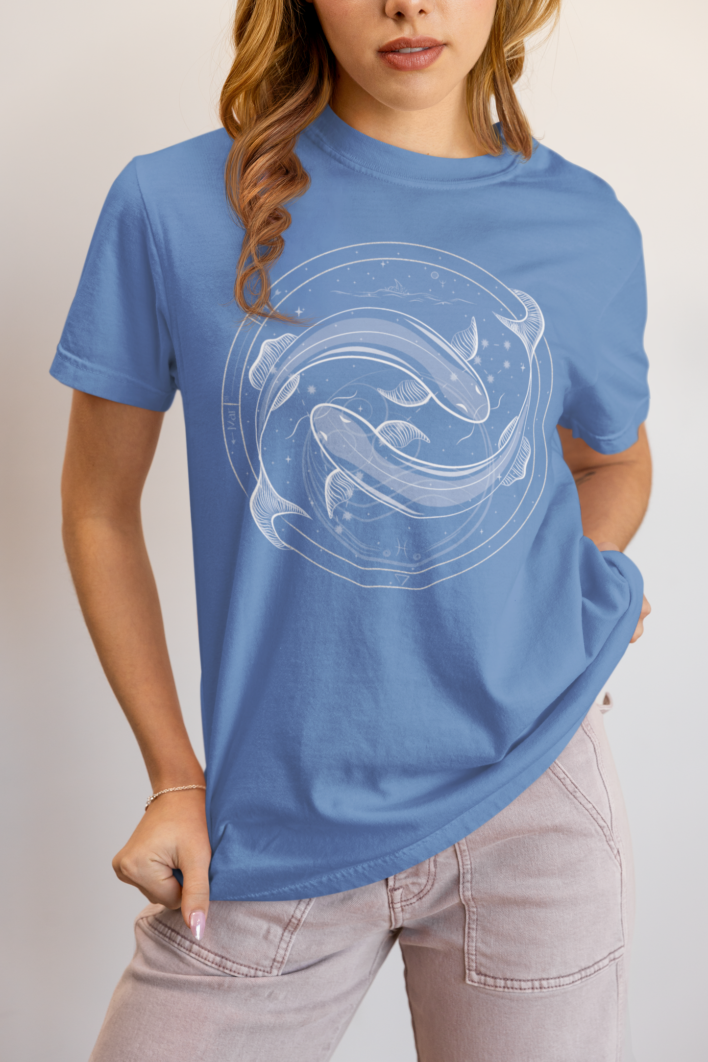 Pisces Symbol Unisex Astrology T-Shirt
