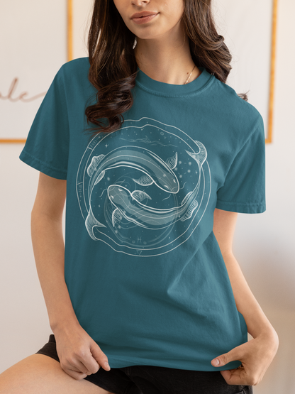 Pisces Symbol Unisex Astrology T-Shirt