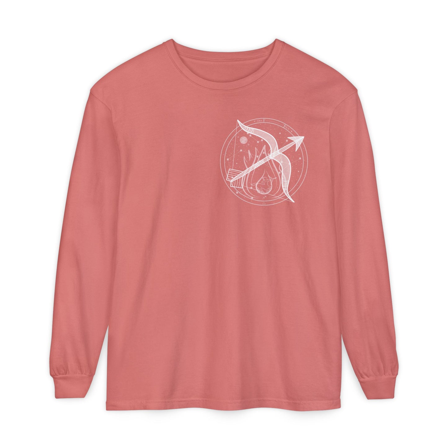 Sagittarius Emblem Mystic Bow Unisex Long Sleeve Tee