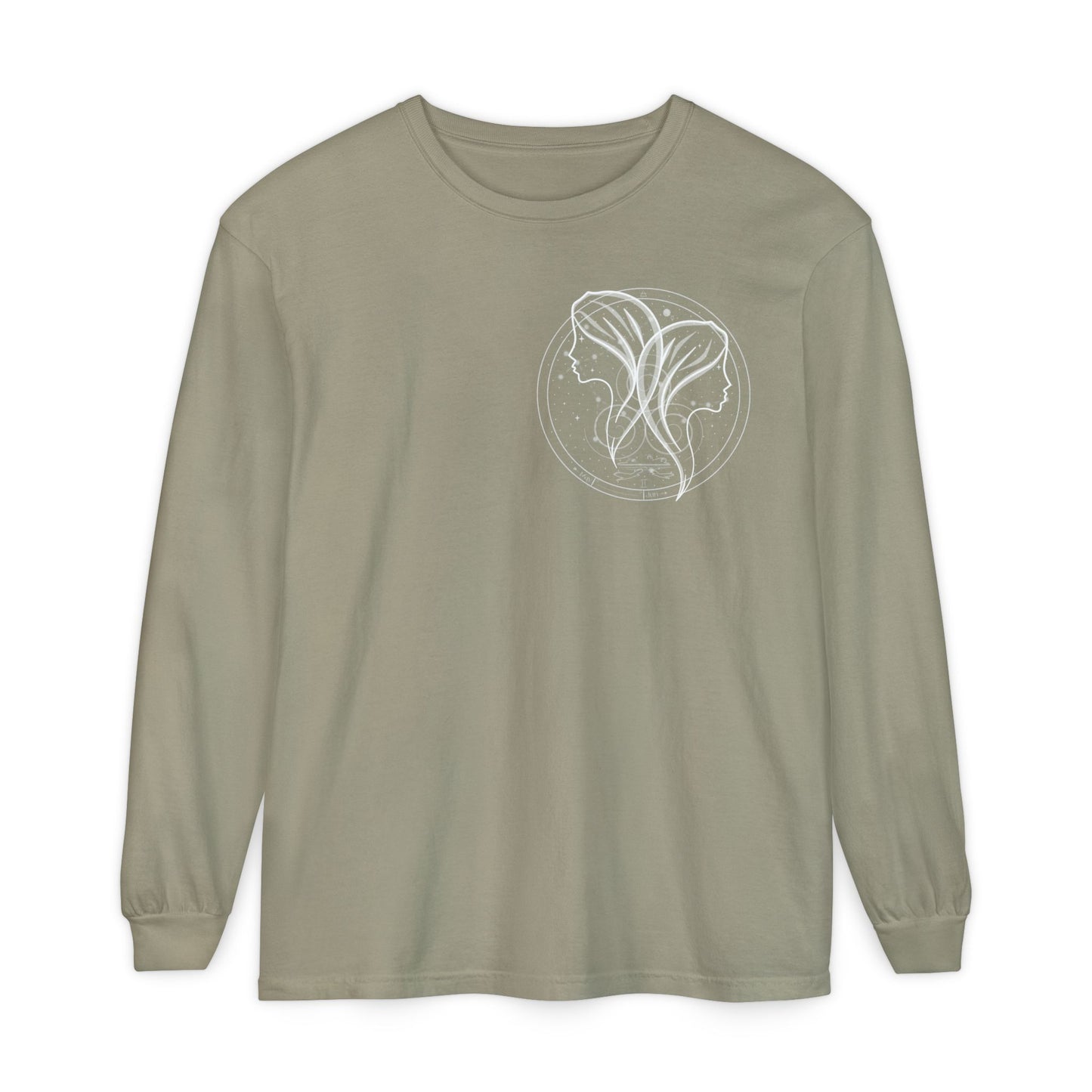 Gemini Emblem Mystical Twin Souls Unisex Long Sleeve Tee
