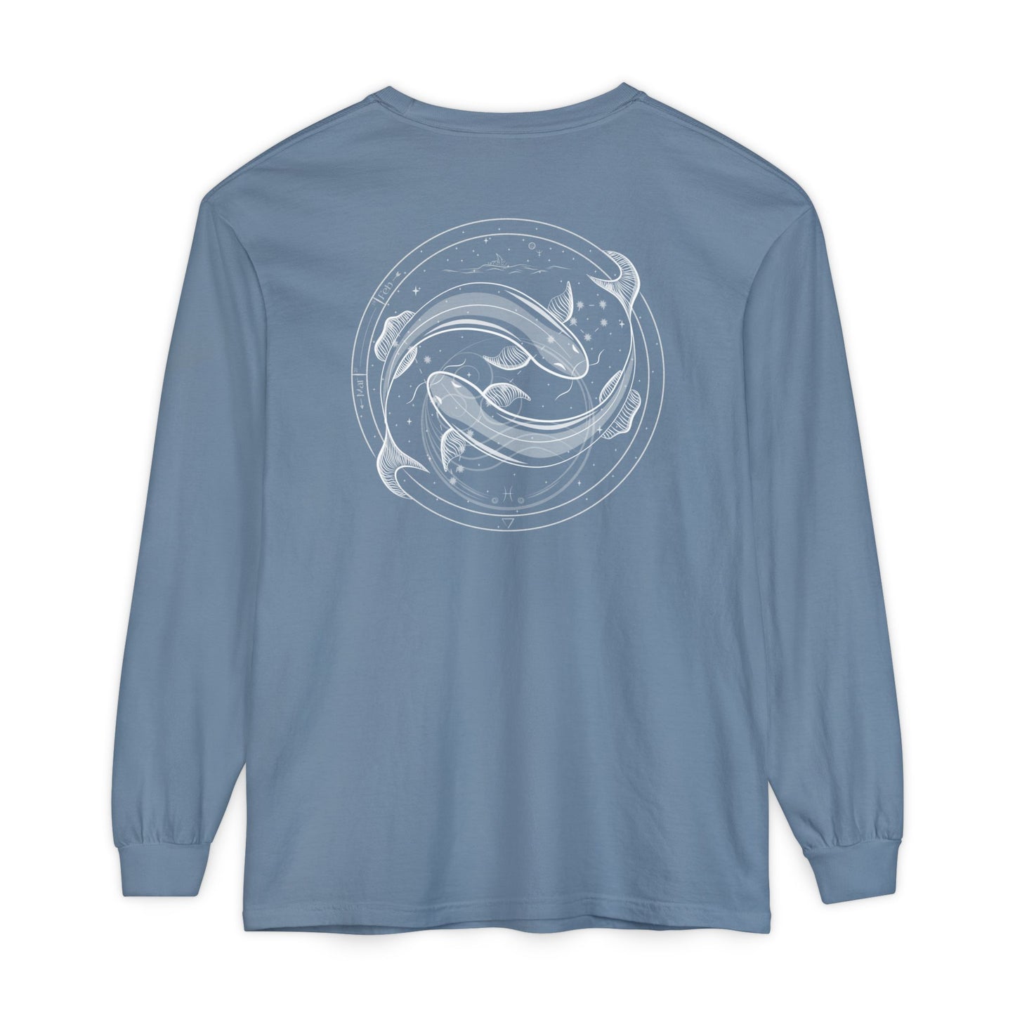 Pisces Emblem Mystic Fish Unisex Long Sleeve Tee