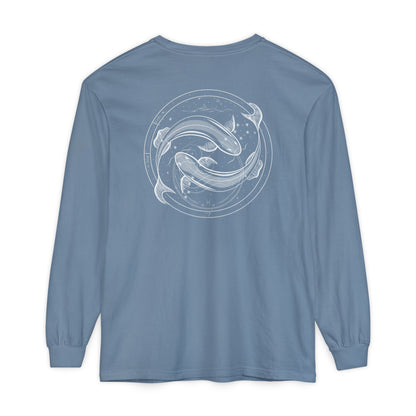 Pisces Emblem Mystic Fish Unisex Long Sleeve Tee