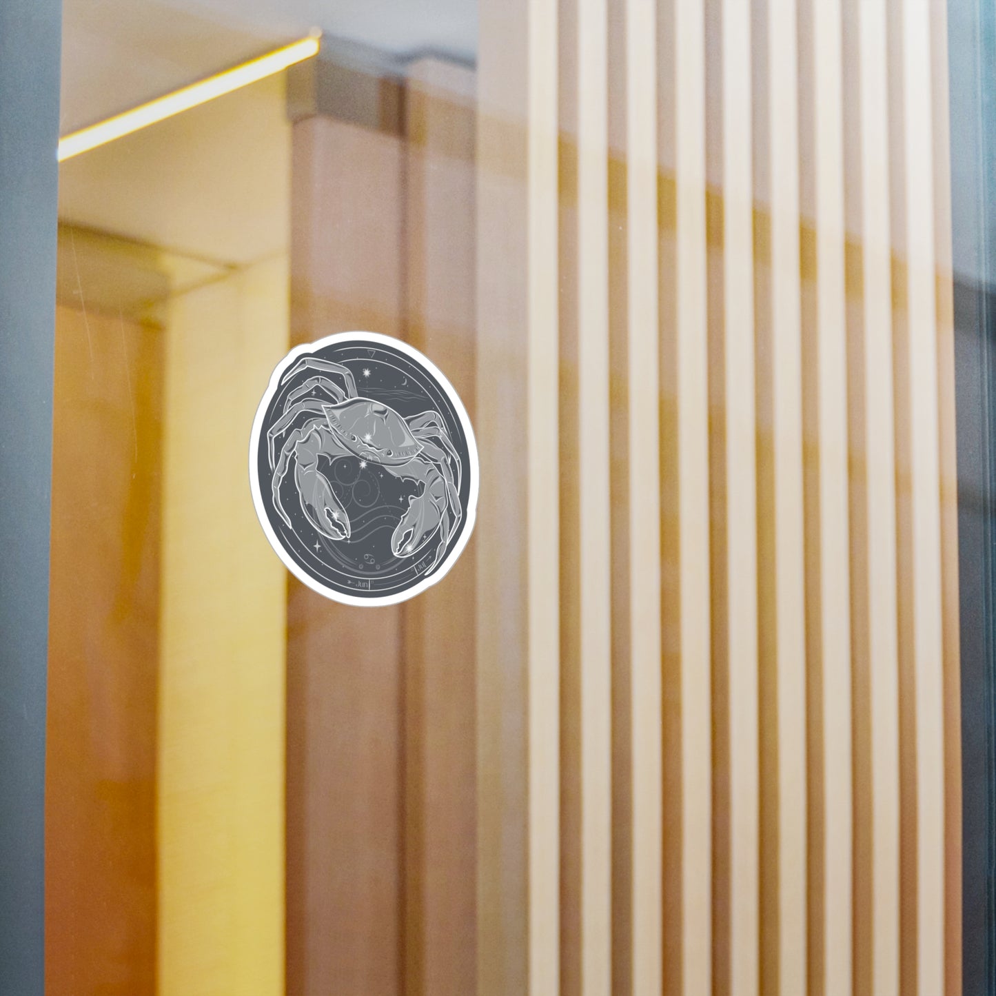 Cancer Crab Emblem Vinyl Sticker — Water Sign Zodiac Kiss-Cut Decal