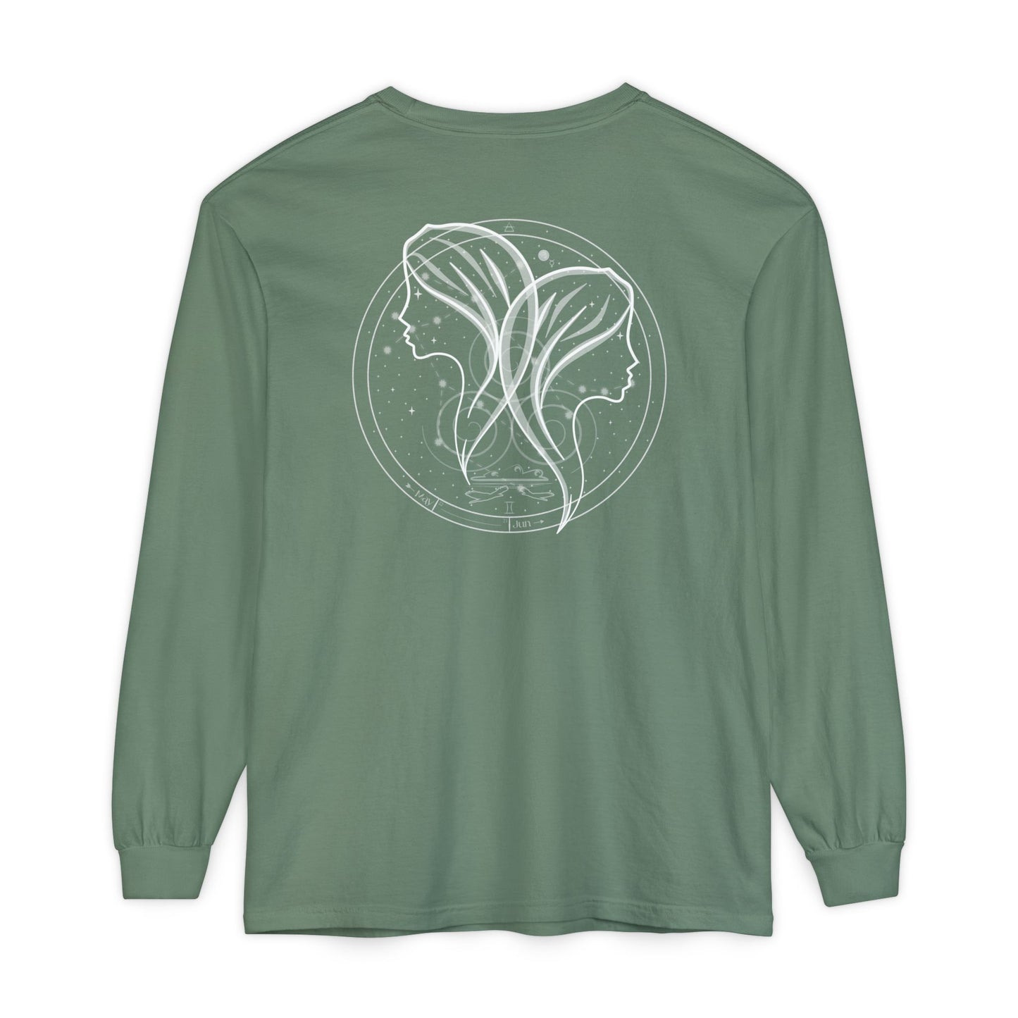Gemini Emblem Mystical Twin Souls Unisex Long Sleeve Tee