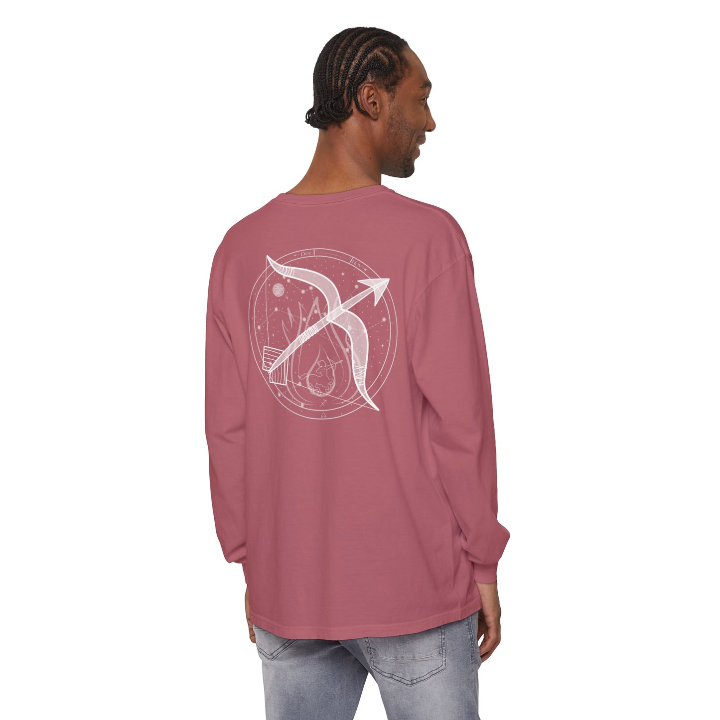 Sagittarius Emblem Mystic Bow Unisex Long Sleeve Tee