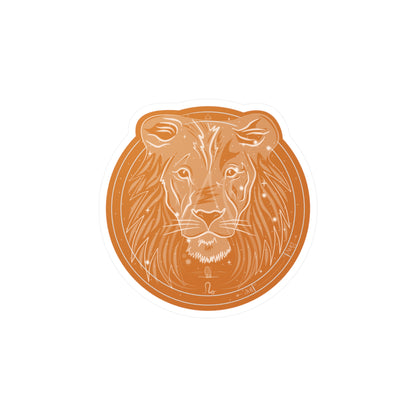 Leo Mystic Lion Kiss-Cut Vinyl Sticker, Zodiac Decal