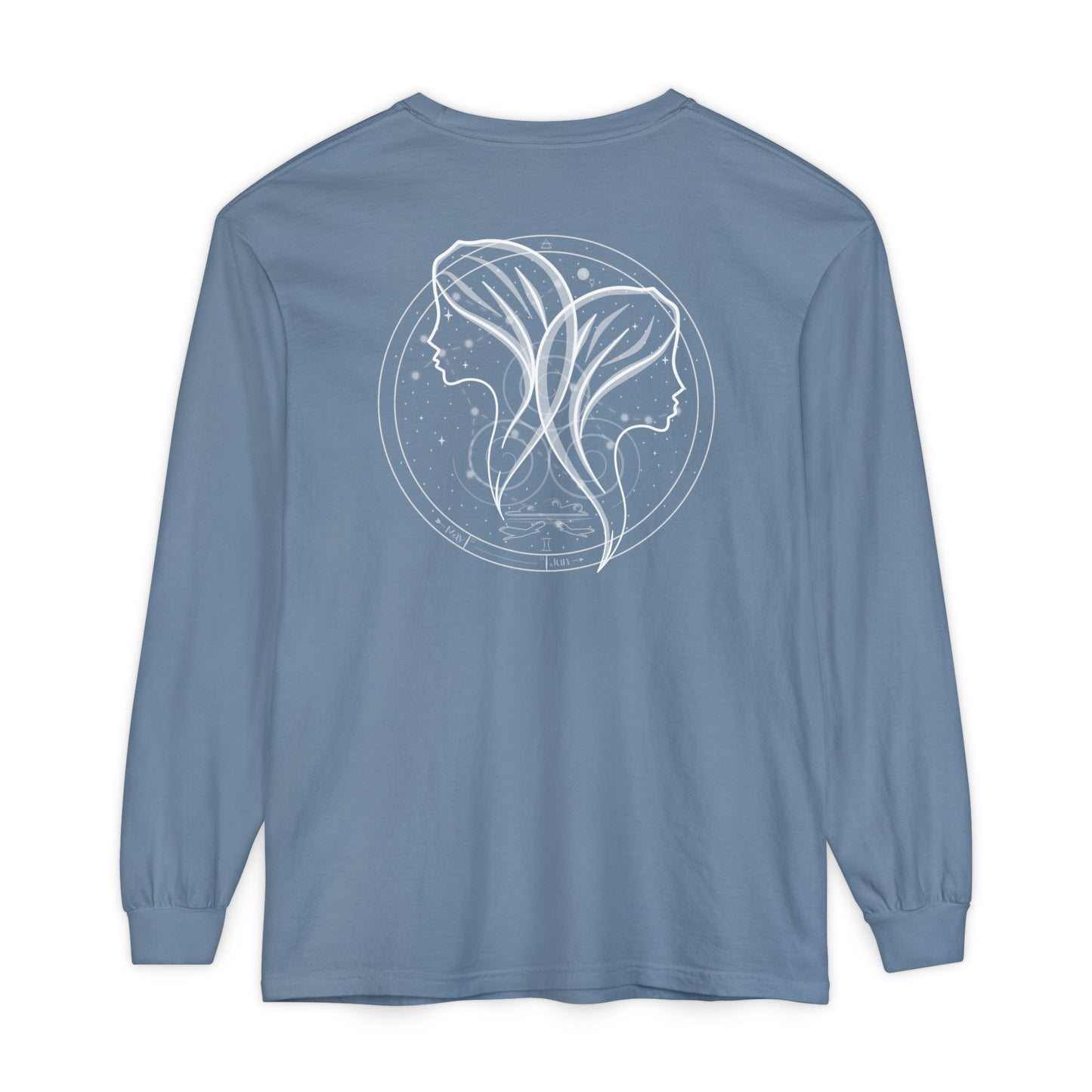 Gemini Emblem Mystical Twin Souls Unisex Long Sleeve Tee