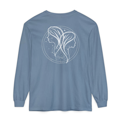 Gemini Emblem Mystical Twin Souls Unisex Long Sleeve Tee