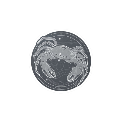 Cancer Crab Emblem Vinyl Sticker — Water Sign Zodiac Kiss-Cut Decal