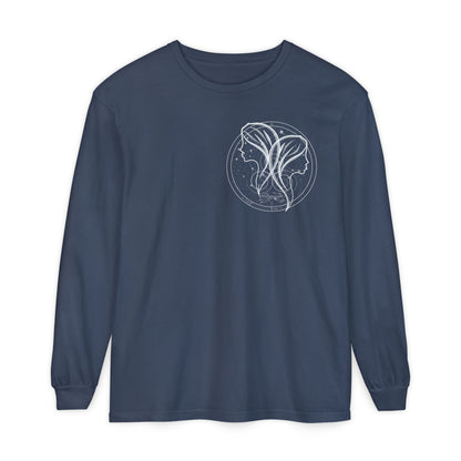 Gemini Emblem Mystical Twin Souls Unisex Long Sleeve Tee