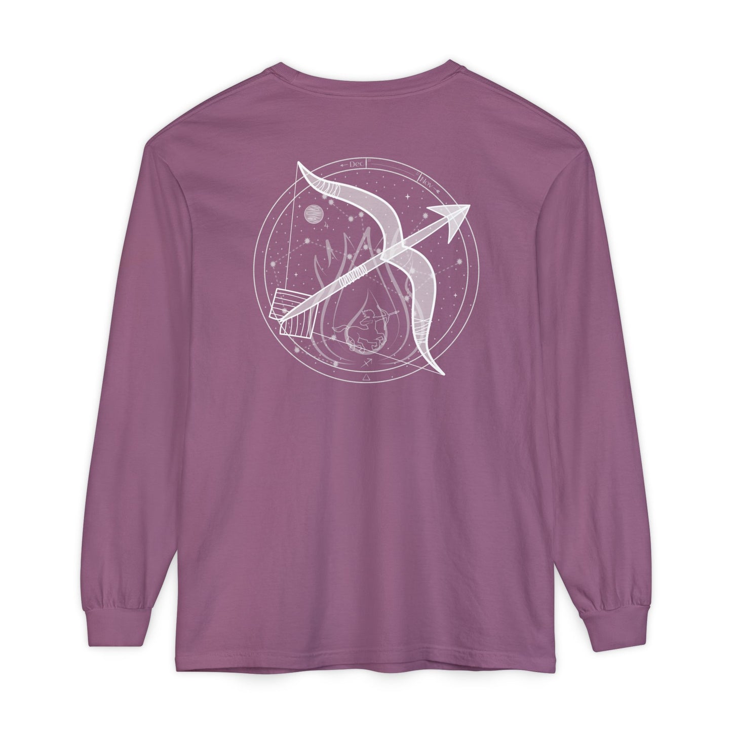Sagittarius Emblem Mystic Bow Unisex Long Sleeve Tee