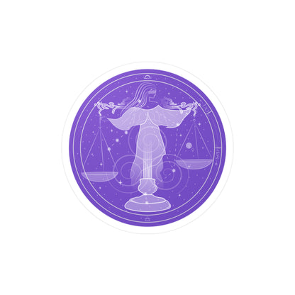 Libra Scales Emblem Zodiac Sticker — Air Sign Kiss-Cut Vinyl Decal